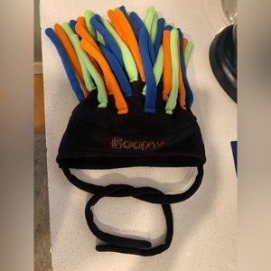 Retro Vintage Disneyland Goofy dreadlock style neon fleece multicolor winter hat